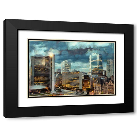 Toronto Black Modern Wood Framed Art Print with Double Matting by Bolokofsky, Ronald