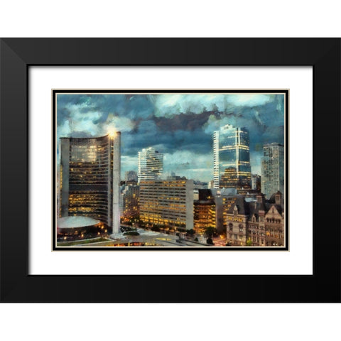 Toronto Black Modern Wood Framed Art Print with Double Matting by Bolokofsky, Ronald