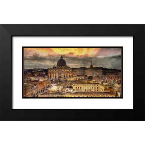Vatican Sunset  Black Modern Wood Framed Art Print with Double Matting by Bolokofsky, Ronald