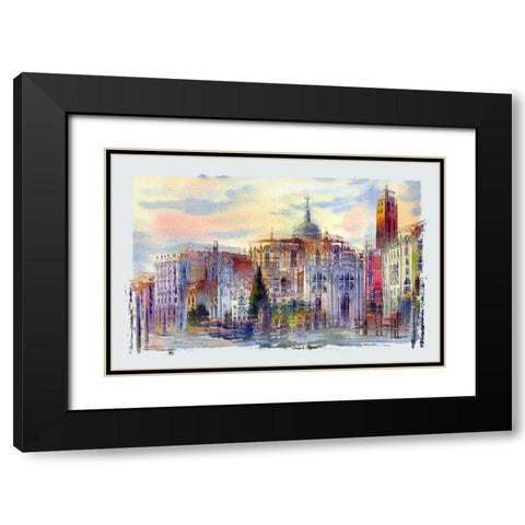 Venice Shear  Black Modern Wood Framed Art Print with Double Matting by Bolokofsky, Ronald