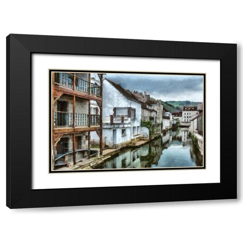 Venise I  Black Modern Wood Framed Art Print with Double Matting by Bolokofsky, Ronald