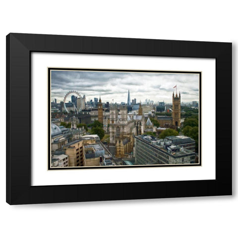 Westminster London Black Modern Wood Framed Art Print with Double Matting by Bolokofsky, Ronald