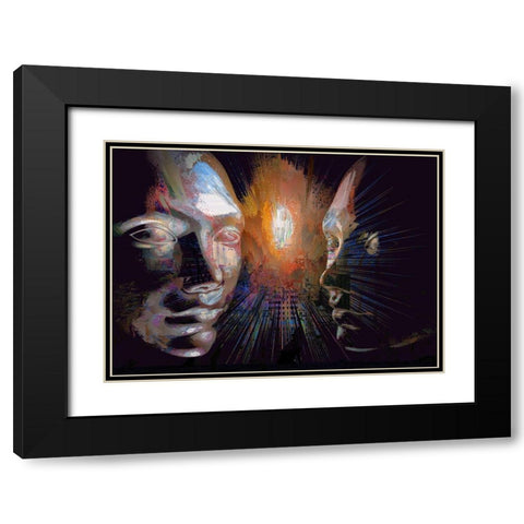 Brain Storming Black Modern Wood Framed Art Print with Double Matting by Bolokofsky, Ronald