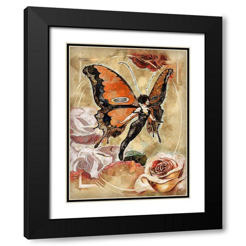 Butterflies Are Free Black Modern Wood Framed Art Print with Double Matting by Bolokofsky, Ronald