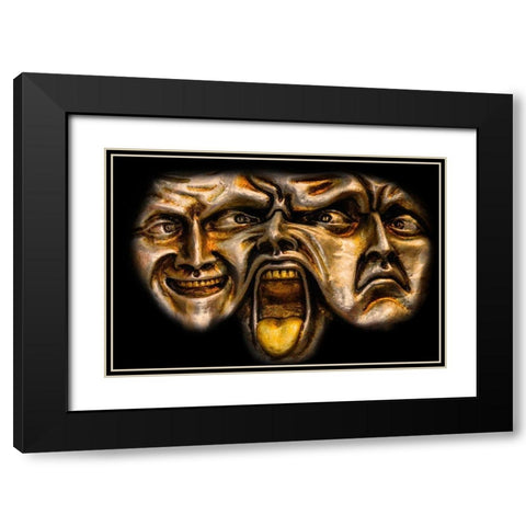 Golden Expressions Black Modern Wood Framed Art Print with Double Matting by Bolokofsky, Ronald