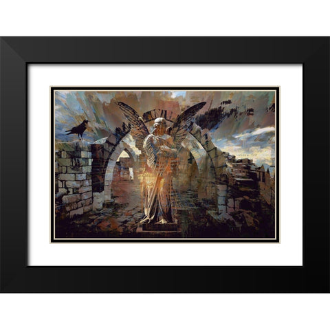 Guardian of the Gate Black Modern Wood Framed Art Print with Double Matting by Bolokofsky, Ronald