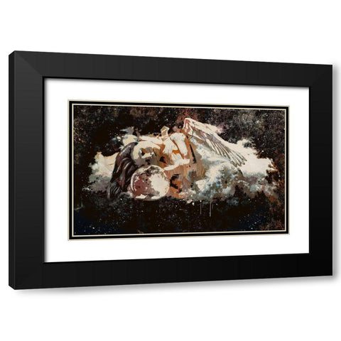 Guradian Angel Black Modern Wood Framed Art Print with Double Matting by Bolokofsky, Ronald