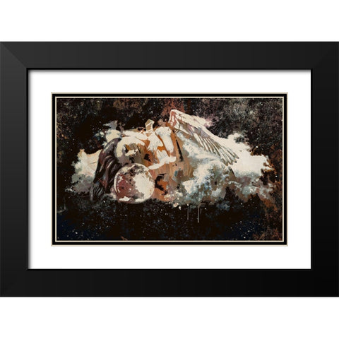 Guradian Angel Black Modern Wood Framed Art Print with Double Matting by Bolokofsky, Ronald