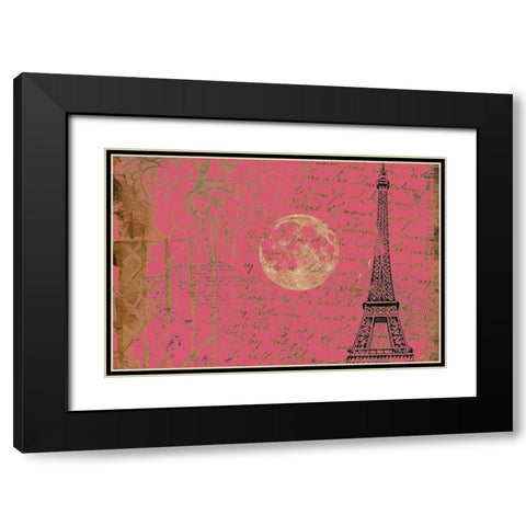 Paris Moon Light Black Modern Wood Framed Art Print with Double Matting by Bolokofsky, Ronald