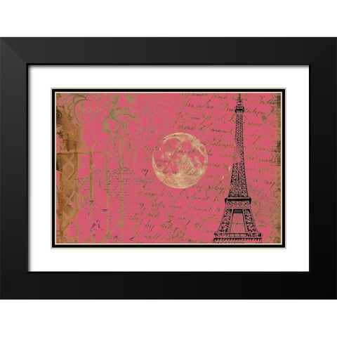 Paris Moon Light Black Modern Wood Framed Art Print with Double Matting by Bolokofsky, Ronald