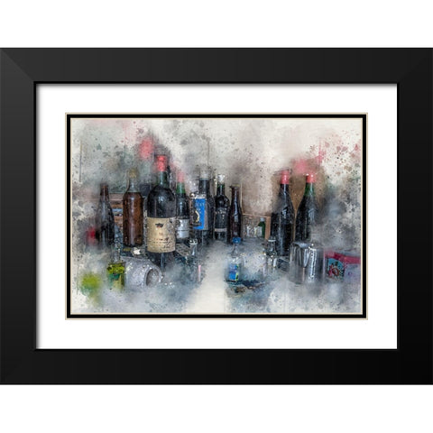 Party Time II Black Modern Wood Framed Art Print with Double Matting by Bolokofsky, Ronald