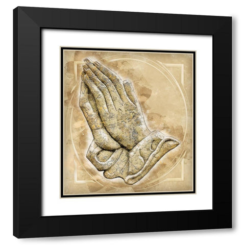 Pray For Us All Black Modern Wood Framed Art Print with Double Matting by Bolokofsky, Ronald