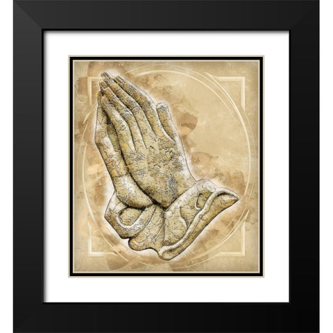 Pray For Us All Black Modern Wood Framed Art Print with Double Matting by Bolokofsky, Ronald