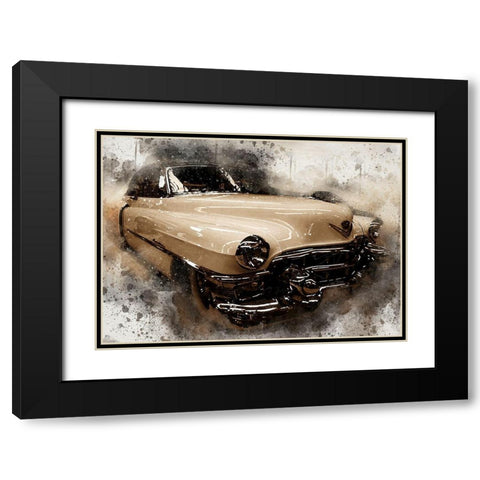 Shiny Cadillac Black Modern Wood Framed Art Print with Double Matting by Bolokofsky, Ronald