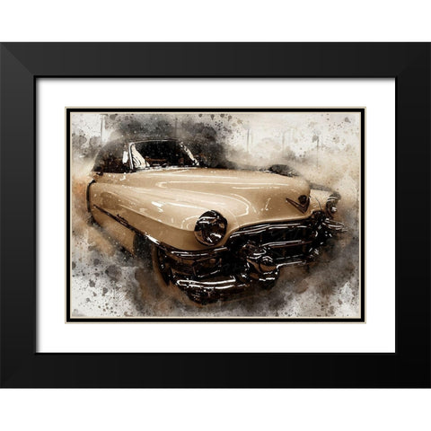 Shiny Cadillac Black Modern Wood Framed Art Print with Double Matting by Bolokofsky, Ronald