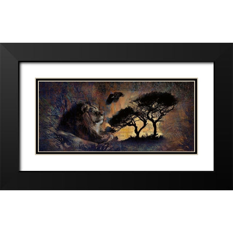 The Lion Sleeps Tonight Black Modern Wood Framed Art Print with Double Matting by Bolokofsky, Ronald