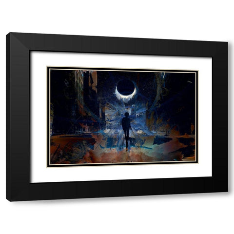 Total Eclipse Black Modern Wood Framed Art Print with Double Matting by Bolokofsky, Ronald