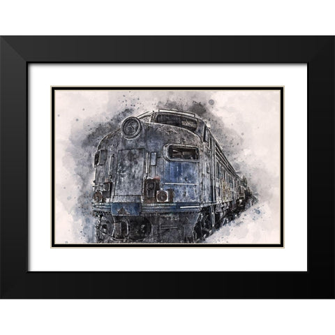 Train  Black Modern Wood Framed Art Print with Double Matting by Bolokofsky, Ronald