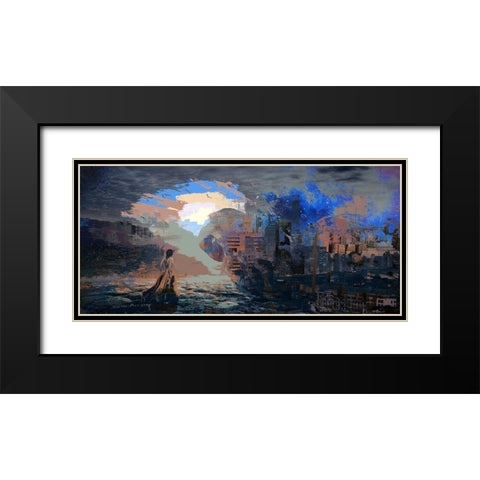 Urban Calling Black Modern Wood Framed Art Print with Double Matting by Bolokofsky, Ronald