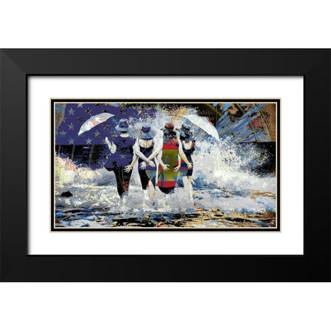 American Sorority Black Modern Wood Framed Art Print with Double Matting by Bolokofsky, Ronald