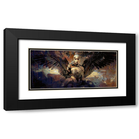 Angel In Waiting Black Modern Wood Framed Art Print with Double Matting by Bolokofsky, Ronald
