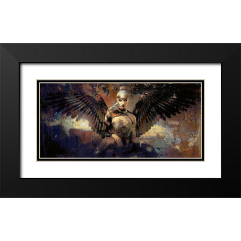 Angel In Waiting Black Modern Wood Framed Art Print with Double Matting by Bolokofsky, Ronald
