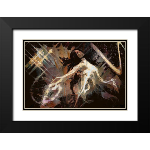 Angel Of the Night Black Modern Wood Framed Art Print with Double Matting by Bolokofsky, Ronald