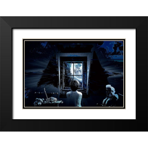 Childhood Dreams Black Modern Wood Framed Art Print with Double Matting by Bolokofsky, Ronald