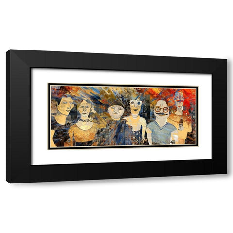 City Slickers Black Modern Wood Framed Art Print with Double Matting by Bolokofsky, Ronald
