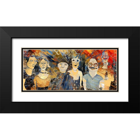 City Slickers Black Modern Wood Framed Art Print with Double Matting by Bolokofsky, Ronald