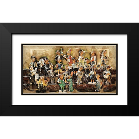 Different Walks of Life Black Modern Wood Framed Art Print with Double Matting by Bolokofsky, Ronald