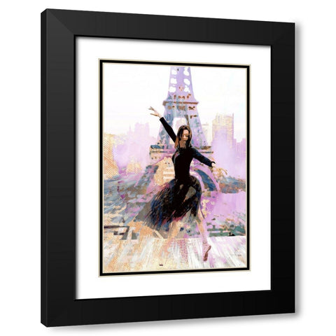 Eiffel Ballet I Black Modern Wood Framed Art Print with Double Matting by Bolokofsky, Ronald