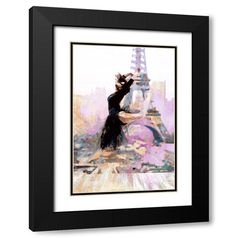 Eiffel Ballet II Black Modern Wood Framed Art Print with Double Matting by Bolokofsky, Ronald