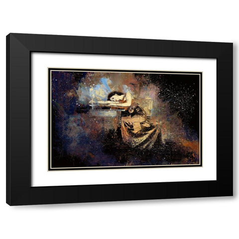 Enchantment Black Modern Wood Framed Art Print with Double Matting by Bolokofsky, Ronald