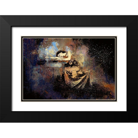 Enchantment Black Modern Wood Framed Art Print with Double Matting by Bolokofsky, Ronald
