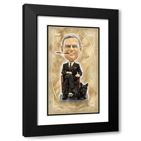 FDR Black Modern Wood Framed Art Print with Double Matting by Bolokofsky, Ronald