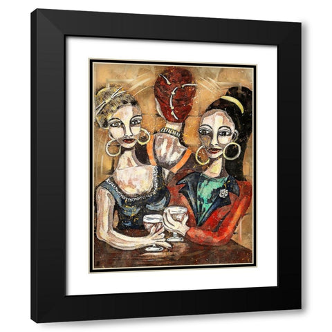 Mid Century Margaritas Black Modern Wood Framed Art Print with Double Matting by Bolokofsky, Ronald