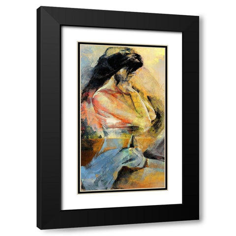 Modesty II Black Modern Wood Framed Art Print with Double Matting by Bolokofsky, Ronald