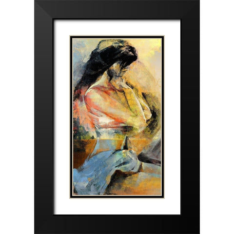 Modesty II Black Modern Wood Framed Art Print with Double Matting by Bolokofsky, Ronald