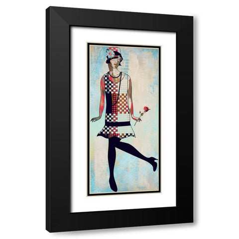Roaring Twentys Fashion I Black Modern Wood Framed Art Print with Double Matting by Bolokofsky, Ronald