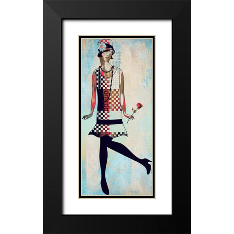 Roaring Twentys Fashion I Black Modern Wood Framed Art Print with Double Matting by Bolokofsky, Ronald