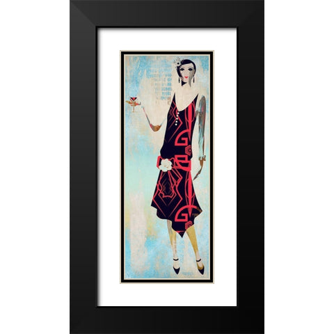 Roaring Twentys Fashion II Black Modern Wood Framed Art Print with Double Matting by Bolokofsky, Ronald