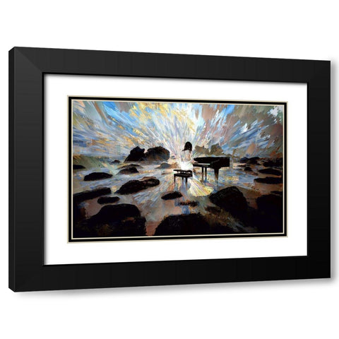 Rock Concert I Black Modern Wood Framed Art Print with Double Matting by Bolokofsky, Ronald