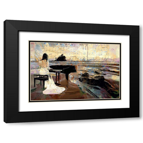 Rock Concert II Black Modern Wood Framed Art Print with Double Matting by Bolokofsky, Ronald