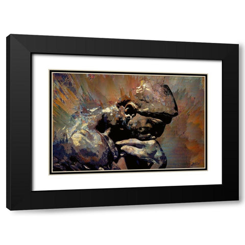 The Thinker Black Modern Wood Framed Art Print with Double Matting by Bolokofsky, Ronald