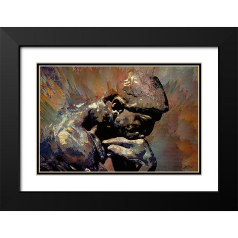 The Thinker Black Modern Wood Framed Art Print with Double Matting by Bolokofsky, Ronald