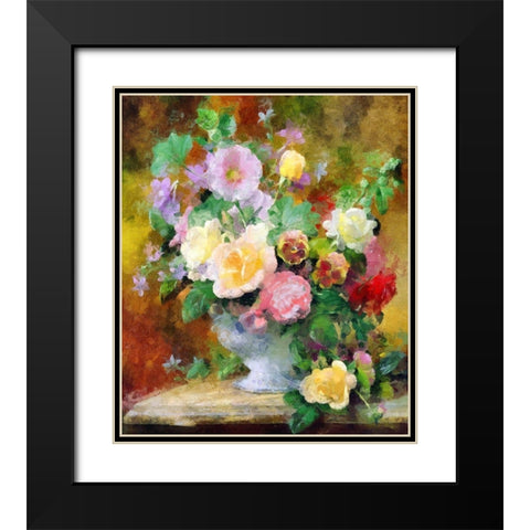 Fresh Garden Flowers Black Modern Wood Framed Art Print with Double Matting by Bolokofsky, Ronald