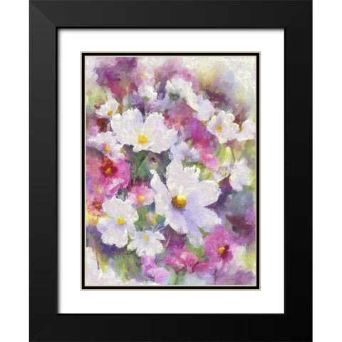 Garden Flowers I Black Modern Wood Framed Art Print with Double Matting by Bolokofsky, Ronald