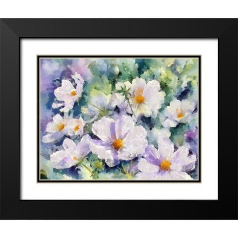 Garden Flowers II Black Modern Wood Framed Art Print with Double Matting by Bolokofsky, Ronald