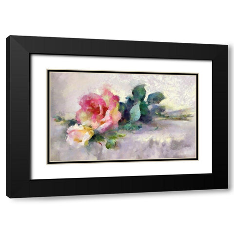 Fresh Roses I Black Modern Wood Framed Art Print with Double Matting by Bolokofsky, Ronald